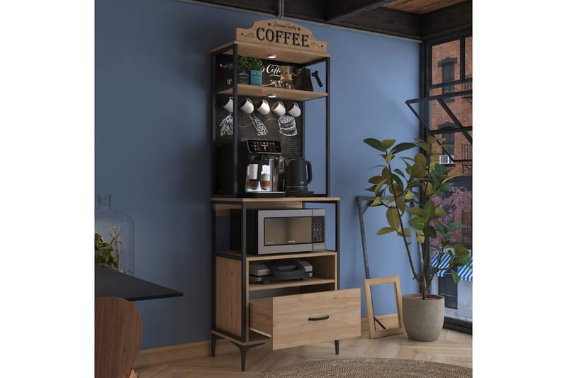 Flerbruks Kapasitetskap Cerreta 154 (70 x 206,8 x 40 cm) - Brun - Oppbevaring - Skap - Oppbevaringsskap