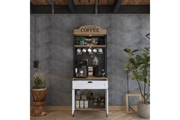 Flerbruks Kapasitetskap Cerreta 157 Valnøtt / Hvit - Hvit/Mørkfarget tre - Oppbevaring - Skap - Oppbevaringsskap