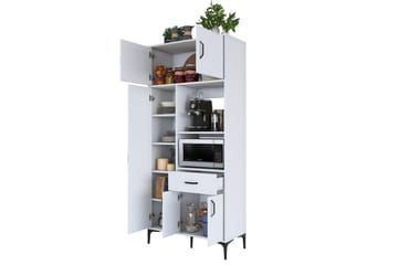 Flerbruks Kapasitetskap Cerreta 165 Hvit - Hvit - Oppbevaring - Skap - Oppbevaringsskap