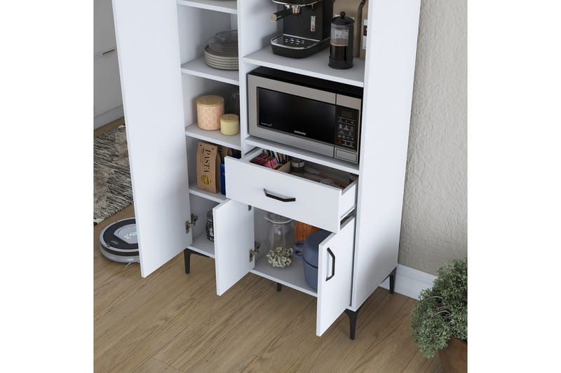 Flerbruks Kapasitetskap Cerreta 165 Hvit - Hvit - Oppbevaring - Skap - Oppbevaringsskap