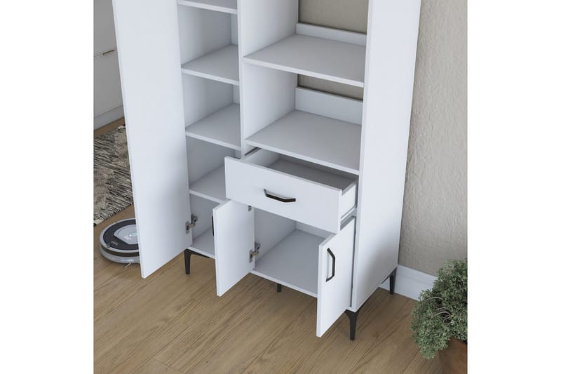 Flerbruks Kapasitetskap Cerreta 165 Hvit - Hvit - Oppbevaring - Skap - Oppbevaringsskap