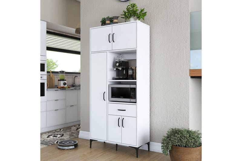 Flerbruks Kapasitetskap Cerreta 165 Hvit - Hvit - Oppbevaring - Skap - Oppbevaringsskap