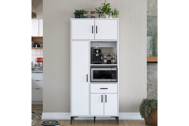 Flerbruks Kapasitetskap Cerreta 165 Hvit - Hvit - Oppbevaring - Skap - Oppbevaringsskap
