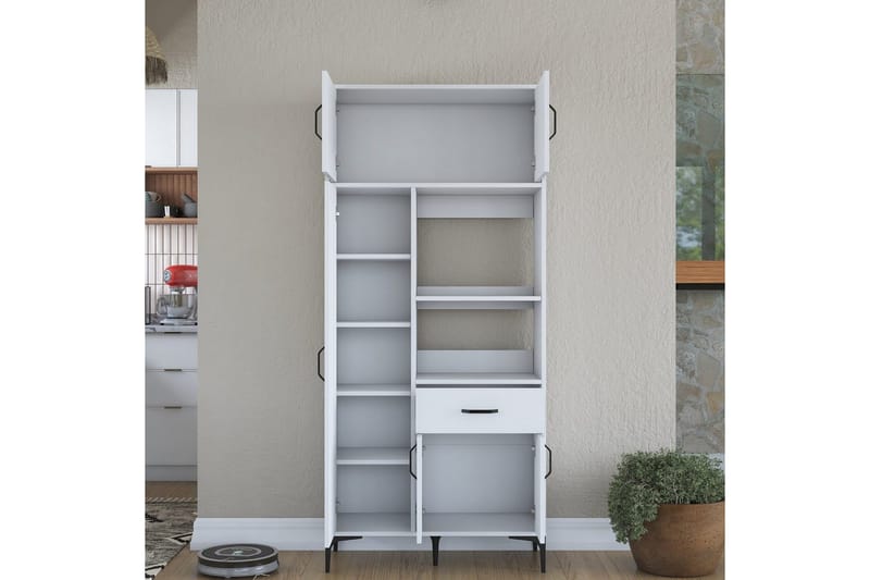 Flerbruks Kapasitetskap Cerreta 165 Hvit - Hvit - Oppbevaring - Skap - Oppbevaringsskap