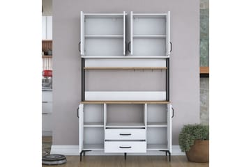 Flerbruks Kapasitetskap Cerreta 169 Valnøtt / Hvit - Hvit - Oppbevaring - Skap - Oppbevaringsskap