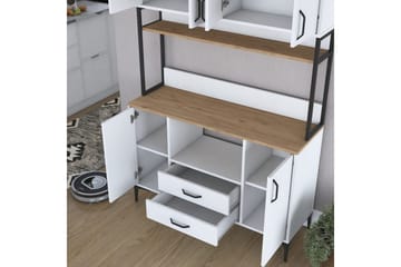 Flerbruks Kapasitetskap Cerreta 169 Valnøtt / Hvit - Hvit - Oppbevaring - Skap - Oppbevaringsskap