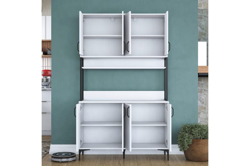 Flerbruks Kapasitetskap Cerreta 173 Hvit - Hvit - Oppbevaring - Skap - Oppbevaringsskap