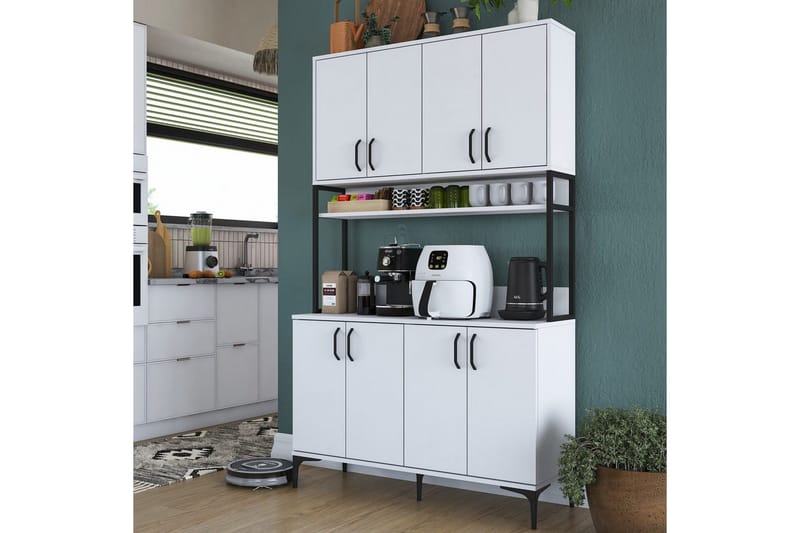Flerbruks Kapasitetskap Cerreta 173 Hvit - Hvit - Oppbevaring - Skap - Oppbevaringsskap