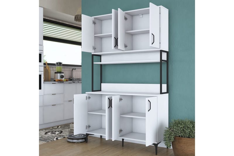 Flerbruks Kapasitetskap Cerreta 173 Hvit - Hvit - Oppbevaring - Skap - Oppbevaringsskap