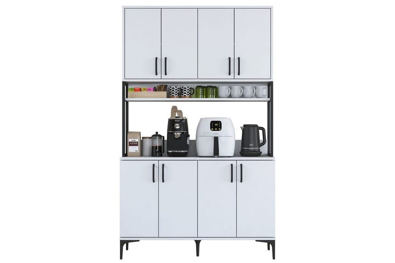 Flerbruks Kapasitetskap Cerreta 173 Hvit - Hvit - Oppbevaring - Skap - Oppbevaringsskap
