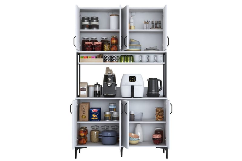 Flerbruks Kapasitetskap Cerreta 173 Hvit - Hvit - Oppbevaring - Skap - Oppbevaringsskap