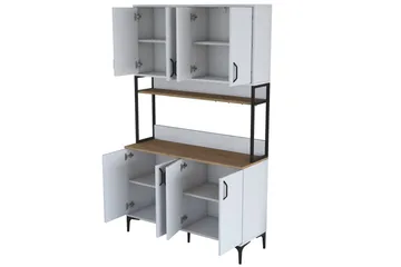 Flerbruks Kapasitetskap Cerreta 173 Valnøtt / Hvit - Valnøtt / Hvit - Oppbevaring - Skap - Oppbevaringsskap