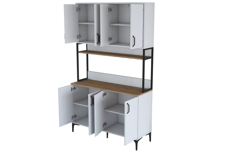 Flerbruks Kapasitetskap Cerreta 173 Valnøtt / Hvit - Valnøtt / Hvit - Oppbevaring - Skap - Oppbevaringsskap