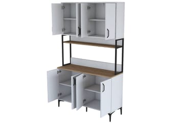 Flerbruks Kapasitetskap Cerreta 173 Valnøtt / Hvit - Valnøtt / Hvit - Oppbevaring - Skap - Oppbevaringsskap