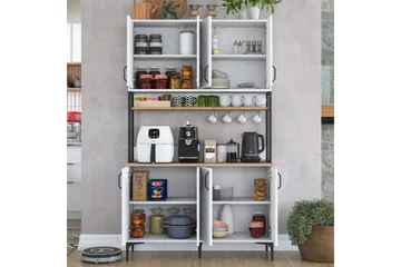 Flerbruks Kapasitetskap Cerreta 173 Valnøtt / Hvit - Valnøtt / Hvit - Oppbevaring - Skap - Oppbevaringsskap