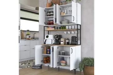 Flerbruks Kapasitetskap Cerreta 173 Valnøtt / Hvit - Valnøtt / Hvit - Oppbevaring - Skap - Oppbevaringsskap