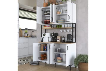 Flerbruks Kapasitetskap Cerreta 173 Valnøtt / Hvit - Valnøtt / Hvit - Oppbevaring - Skap - Oppbevaringsskap