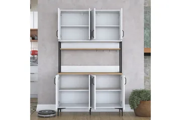 Flerbruks Kapasitetskap Cerreta 173 Valnøtt / Hvit - Valnøtt / Hvit - Oppbevaring - Skap - Oppbevaringsskap