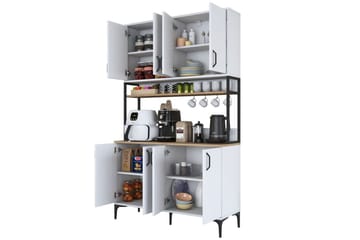 Flerbruks Kapasitetskap Cerreta 173 Valnøtt / Hvit - Valnøtt / Hvit - Oppbevaring - Skap - Oppbevaringsskap