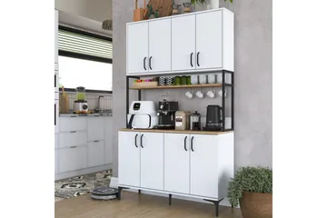 Flerbruks Kapasitetskap Cerreta 173 Valnøtt / Hvit - Valnøtt / Hvit - Oppbevaring - Skap - Oppbevaringsskap