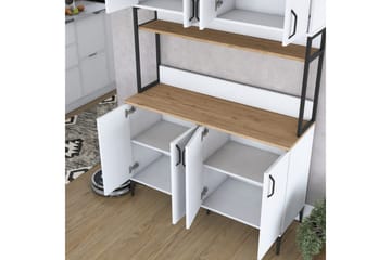 Flerbruks Kapasitetskap Cerreta 173 Valnøtt / Hvit - Valnøtt / Hvit - Oppbevaring - Skap - Oppbevaringsskap