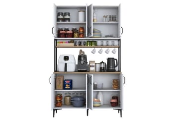 Flerbruks Kapasitetskap Cerreta 173 Valnøtt / Hvit - Valnøtt / Hvit - Oppbevaring - Skap - Oppbevaringsskap