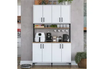 Flerbruks Kapasitetskap Cerreta 173 Valnøtt / Hvit - Valnøtt / Hvit - Oppbevaring - Skap - Oppbevaringsskap