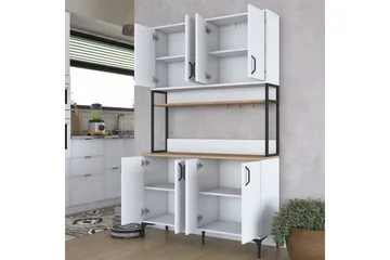 Flerbruks Kapasitetskap Cerreta 173 Valnøtt / Hvit - Valnøtt / Hvit - Oppbevaring - Skap - Oppbevaringsskap