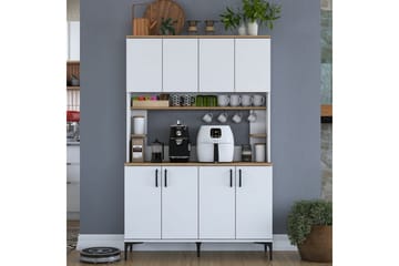 Flerbruks Kapasitetskap Cerreta 176 Valnøtt / Hvit - Mellomfarget tre/Hvit - Oppbevaring - Skap - Oppbevaringsskap