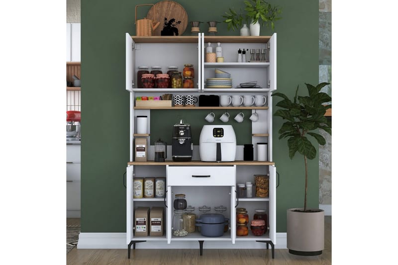 Flerbruks Kapasitetskap Cerreta 177 Hvit - Hvit - Oppbevaring - Skap - Oppbevaringsskap