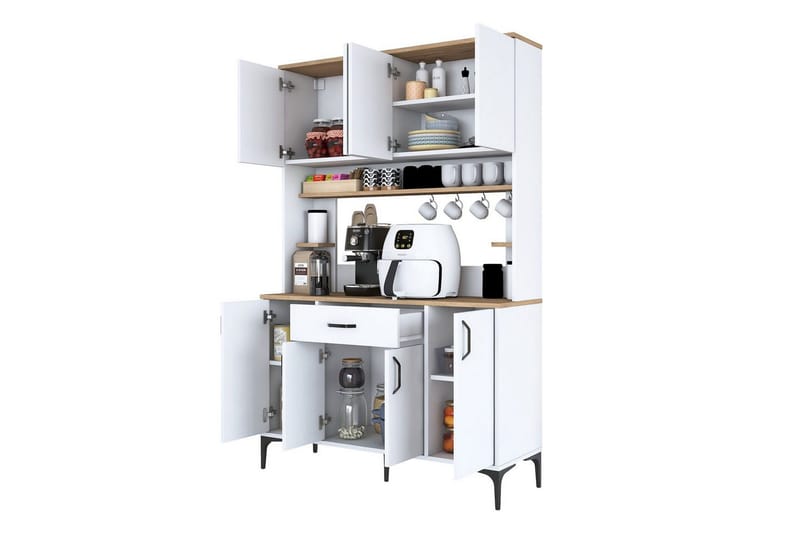 Flerbruks Kapasitetskap Cerreta 177 Hvit - Hvit - Oppbevaring - Skap - Oppbevaringsskap