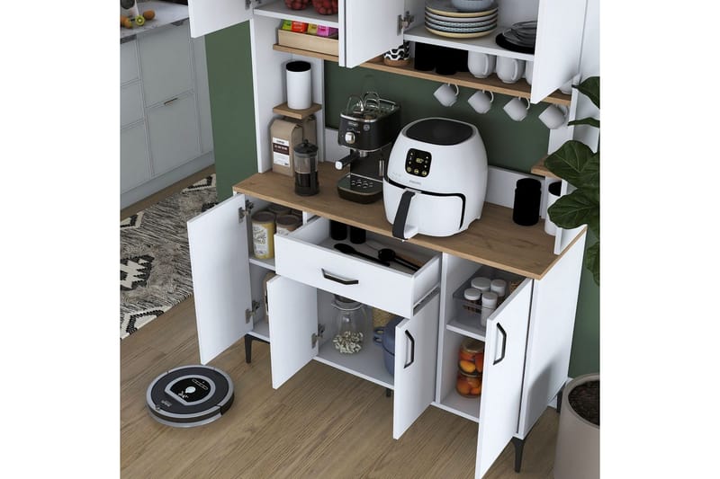 Flerbruks Kapasitetskap Cerreta 177 Hvit - Hvit - Oppbevaring - Skap - Oppbevaringsskap