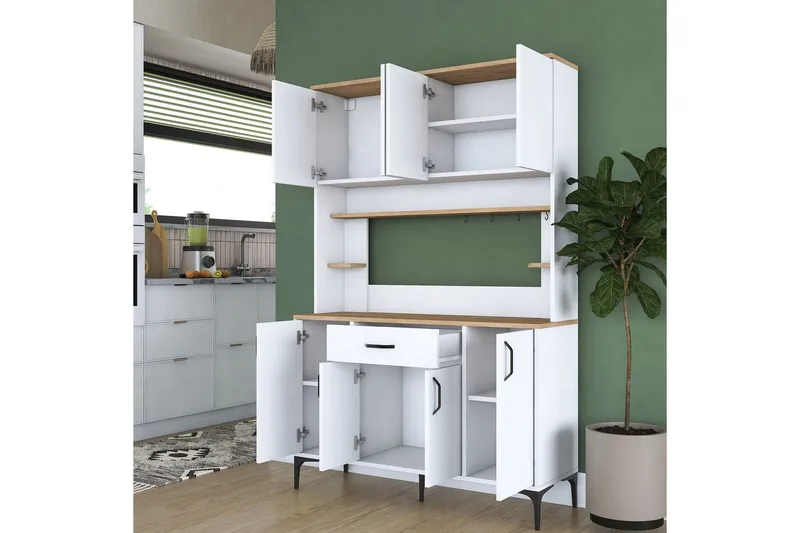 Flerbruks Kapasitetskap Cerreta 177 Hvit - Hvit - Oppbevaring - Skap - Oppbevaringsskap