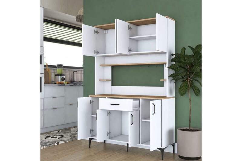 Flerbruks Kapasitetskap Cerreta 177 Hvit - Hvit - Oppbevaring - Skap - Oppbevaringsskap