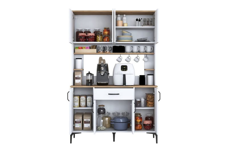 Flerbruks Kapasitetskap Cerreta 177 Hvit - Hvit - Oppbevaring - Skap - Oppbevaringsskap