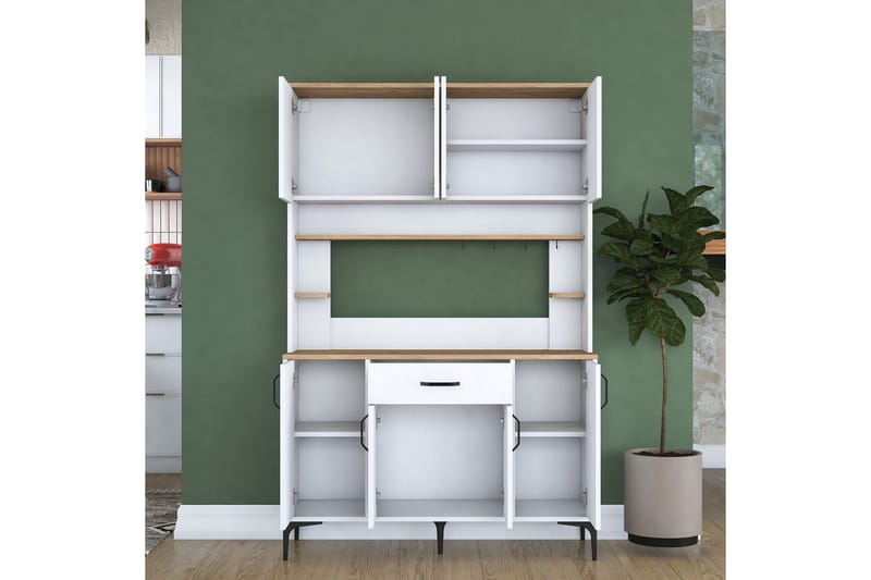 Flerbruks Kapasitetskap Cerreta 177 Hvit - Hvit - Oppbevaring - Skap - Oppbevaringsskap