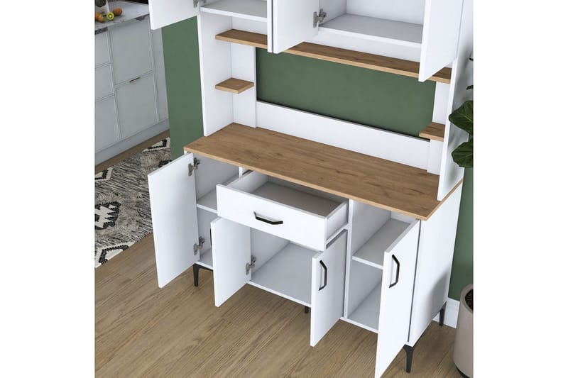 Flerbruks Kapasitetskap Cerreta 177 Hvit - Hvit - Oppbevaring - Skap - Oppbevaringsskap