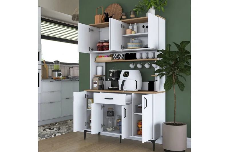 Flerbruks Kapasitetskap Cerreta 177 Hvit - Hvit - Oppbevaring - Skap - Oppbevaringsskap