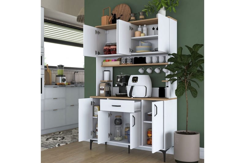 Flerbruks Kapasitetskap Cerreta 177 Hvit - Hvit - Oppbevaring - Skap - Oppbevaringsskap