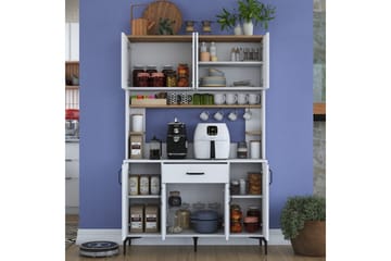 Flerbruks Kapasitetskap Cerreta 177 Valnøtt / Hvit - Valnøtt / Hvit - Oppbevaring - Skap - Oppbevaringsskap