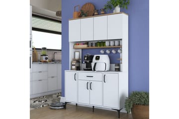 Flerbruks Kapasitetskap Cerreta 177 Valnøtt / Hvit - Valnøtt / Hvit - Oppbevaring - Skap - Oppbevaringsskap