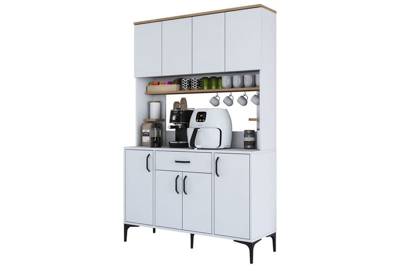 Flerbruks Kapasitetskap Cerreta 177 Valnøtt / Hvit - Valnøtt / Hvit - Oppbevaring - Skap - Oppbevaringsskap