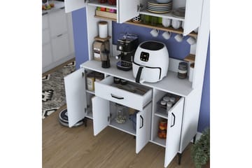 Flerbruks Kapasitetskap Cerreta 177 Valnøtt / Hvit - Valnøtt / Hvit - Oppbevaring - Skap - Oppbevaringsskap