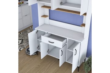 Flerbruks Kapasitetskap Cerreta 177 Valnøtt / Hvit - Valnøtt / Hvit - Oppbevaring - Skap - Oppbevaringsskap