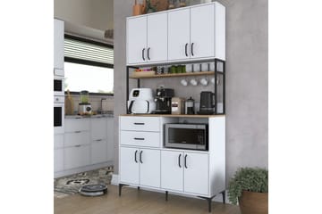 Flerbruks Kapasitetskap Cerreta 179 Valnøtt / Hvit / Sort - Valnøtt / Hvit / Sort - Oppbevaring - Skap - Oppbevaringsskap