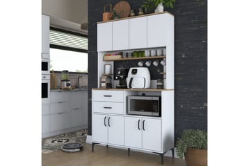 Flerbruks Kapasitetskap Cerreta 179 Valnøtt / Hvit - Valnøtt / Hvit - Oppbevaring - Skap - Oppbevaringsskap