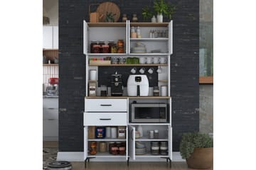 Flerbruks Kapasitetskap Cerreta 179 Valnøtt / Hvit - Valnøtt / Hvit - Oppbevaring - Skap - Oppbevaringsskap