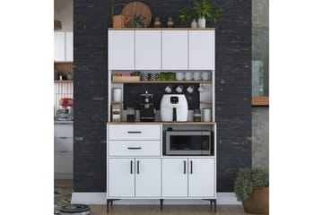 Flerbruks Kapasitetskap Cerreta 179 Valnøtt / Hvit - Valnøtt / Hvit - Oppbevaring - Skap - Oppbevaringsskap