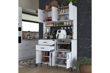 Flerbruks Kapasitetskap Cerreta 179 Valnøtt / Hvit - Valnøtt / Hvit - Oppbevaring - Skap - Oppbevaringsskap