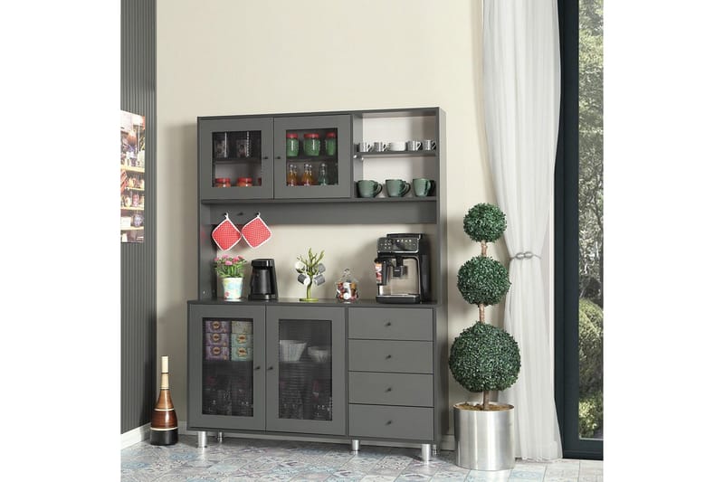 Flerbruks Kapasitetskap Jatin Antrasitt - Antrasitt - Oppbevaring - Skap - Oppbevaringsskap